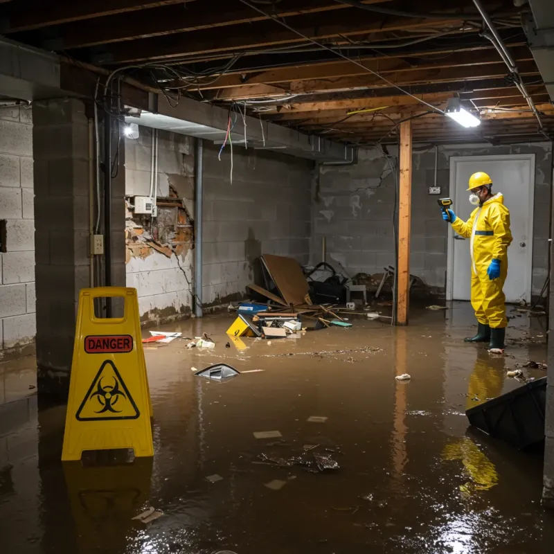 Flooded Basement Electrical Hazard in Blawnox, PA Property